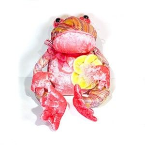 Dan Dee Sitting Pink Sparkle Frog Plush by Collectors Choice Vintage Retired NWT
